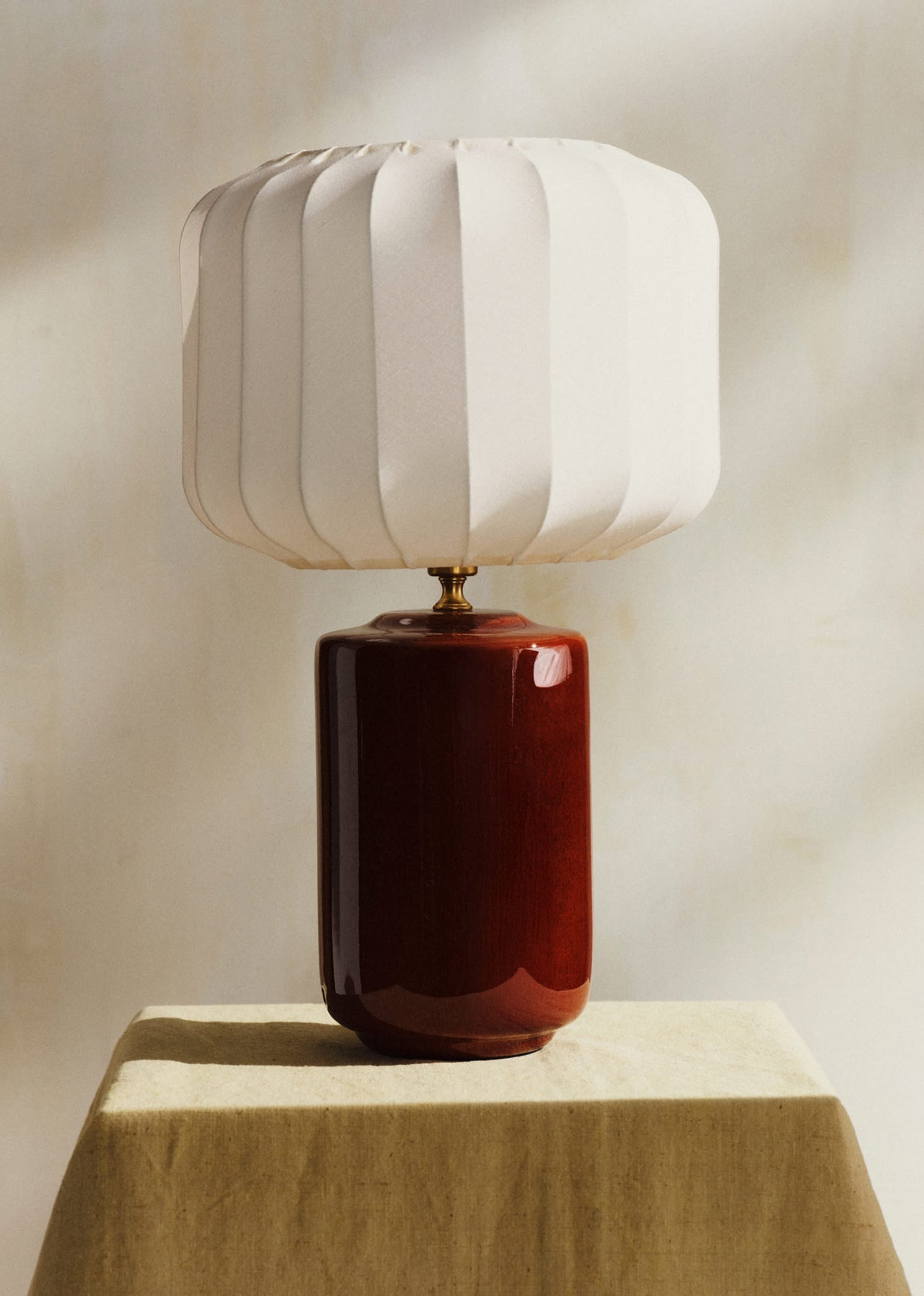 Lampe Mezzo - Caramel - Abat-jour Mezzo - Écru