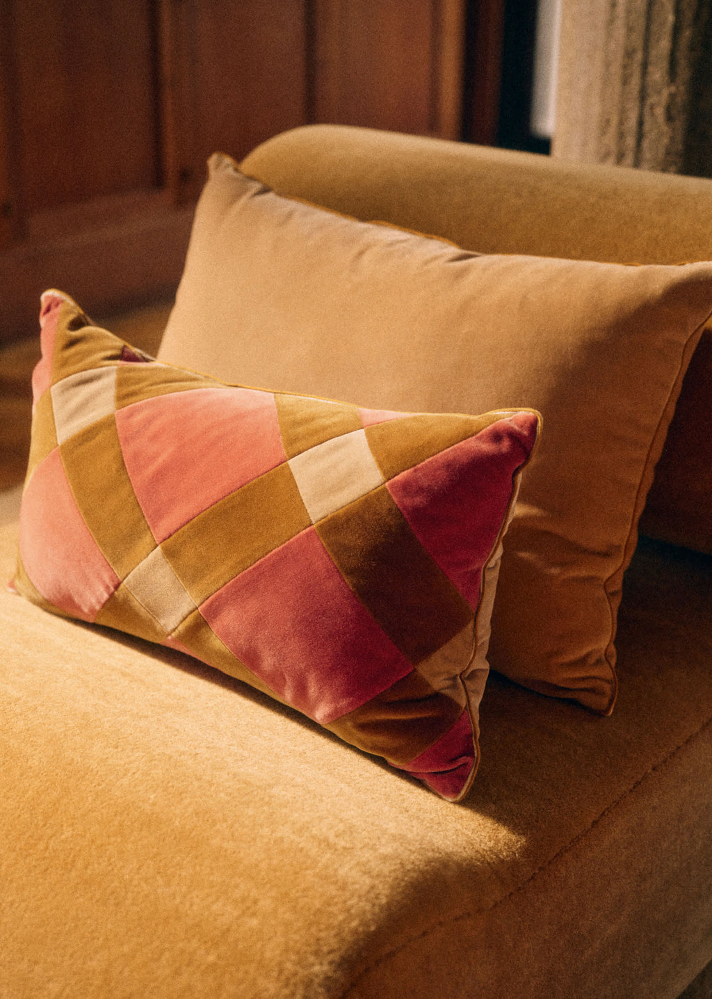 Coussin Velours Édition - Grand modèle - Beige