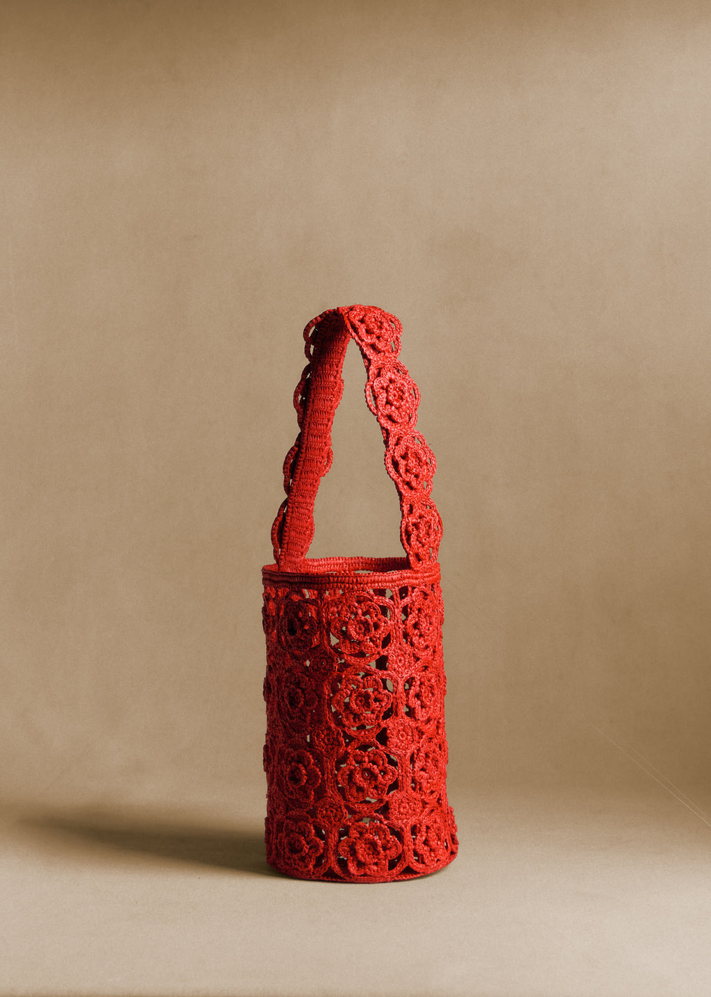 Panier Marcia - Raphia Rouge