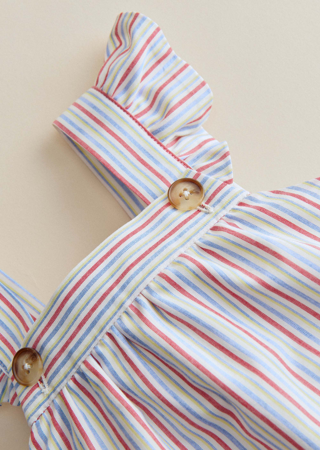 Robe Lucile - Rayure Rouge Bleu Jaune