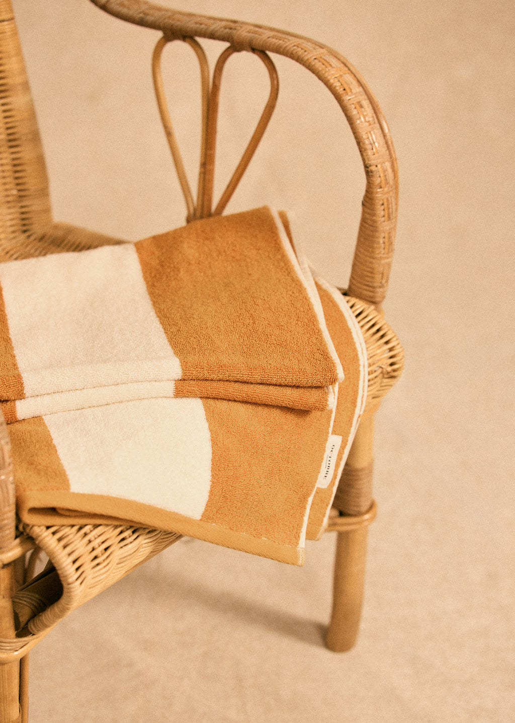 Serviette de Plage Positano - Ocre / Écru
