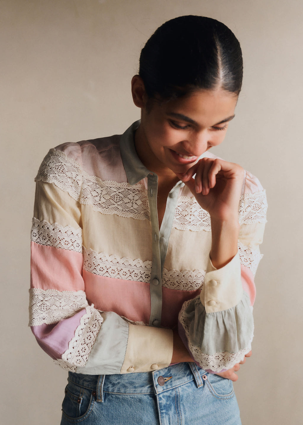 Chemise Claudio - Mix Dentelle Pastel