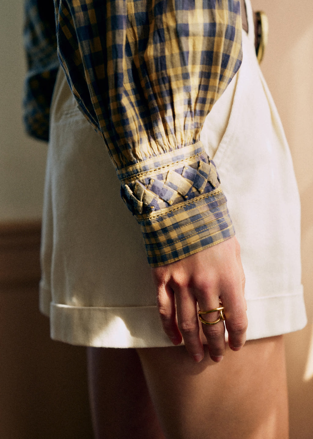 Chemise Orla - Carreaux Ocre Bleu