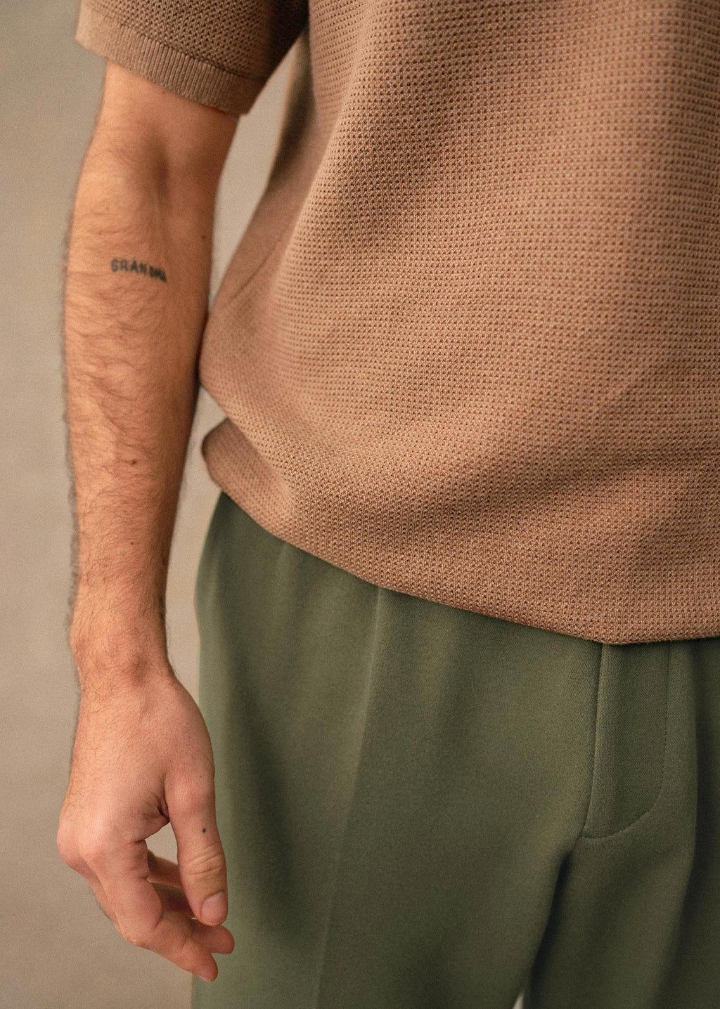Polo Maille Sawyer - Beige Chiné