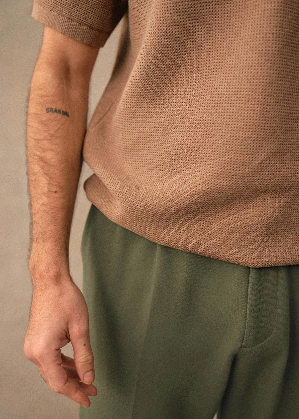 Polo Maille Sawyer - Beige Chiné