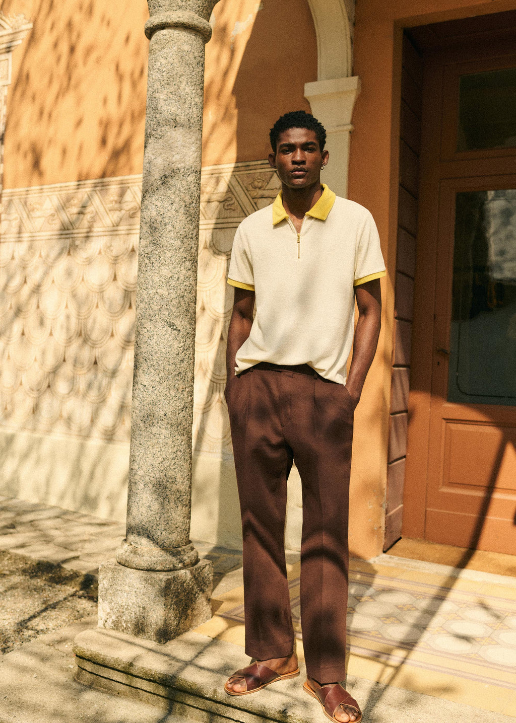 Polo Ari - Ecru / Jaune