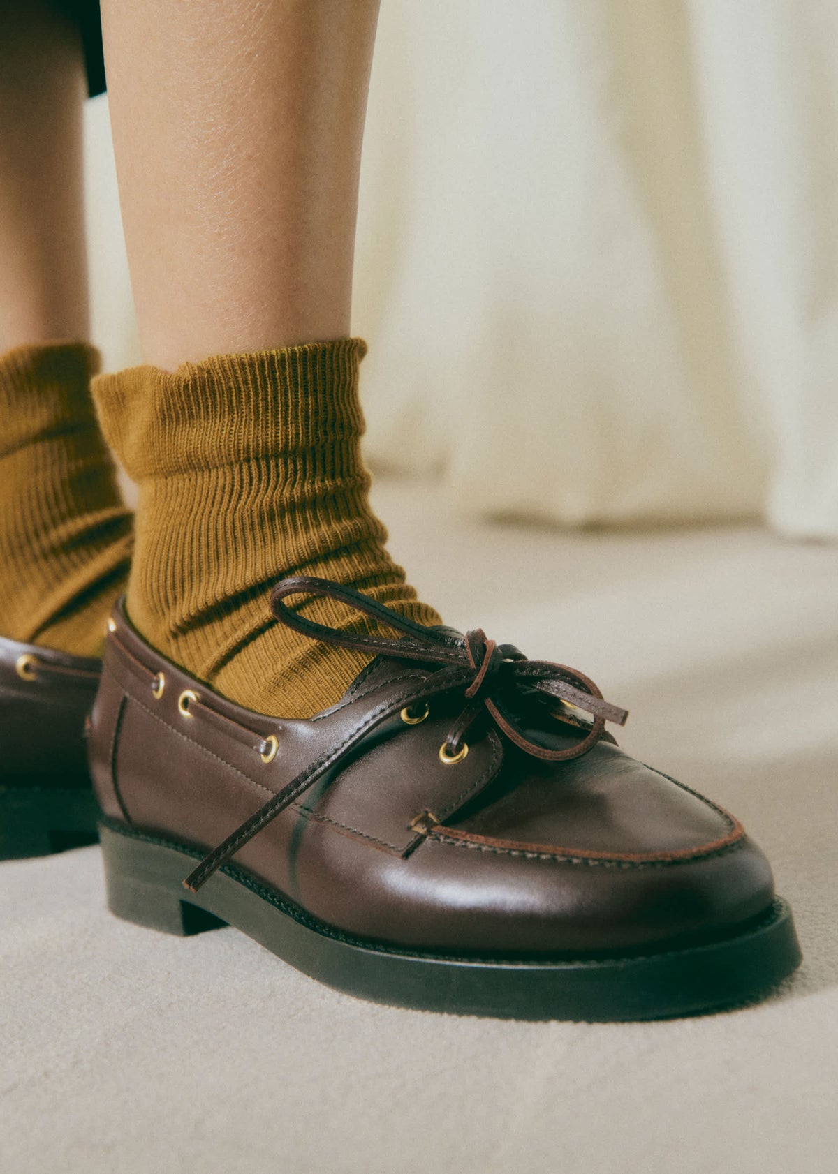 Chaussettes Léane - Olive