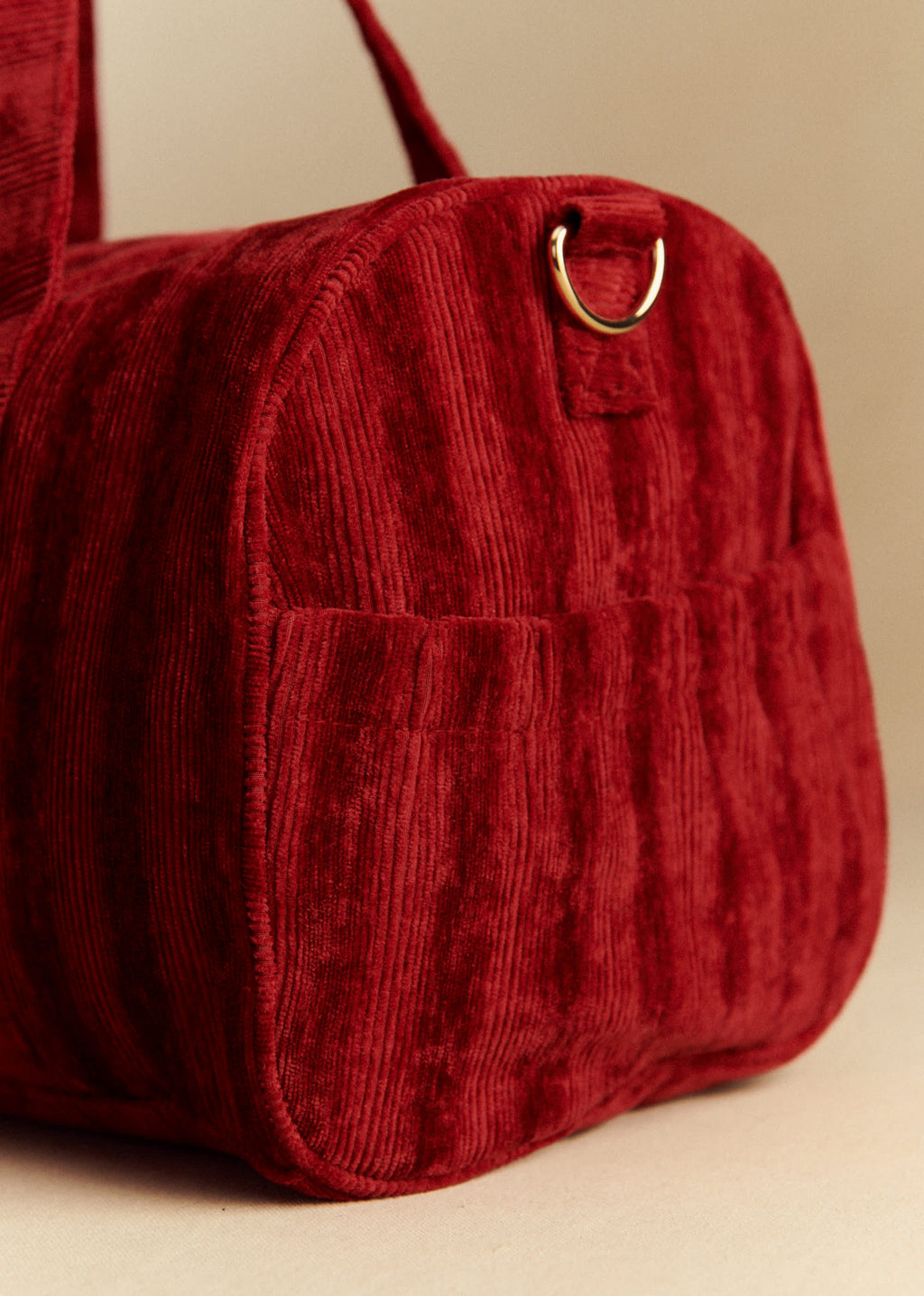Bowling bag velours milleraie - Rouge