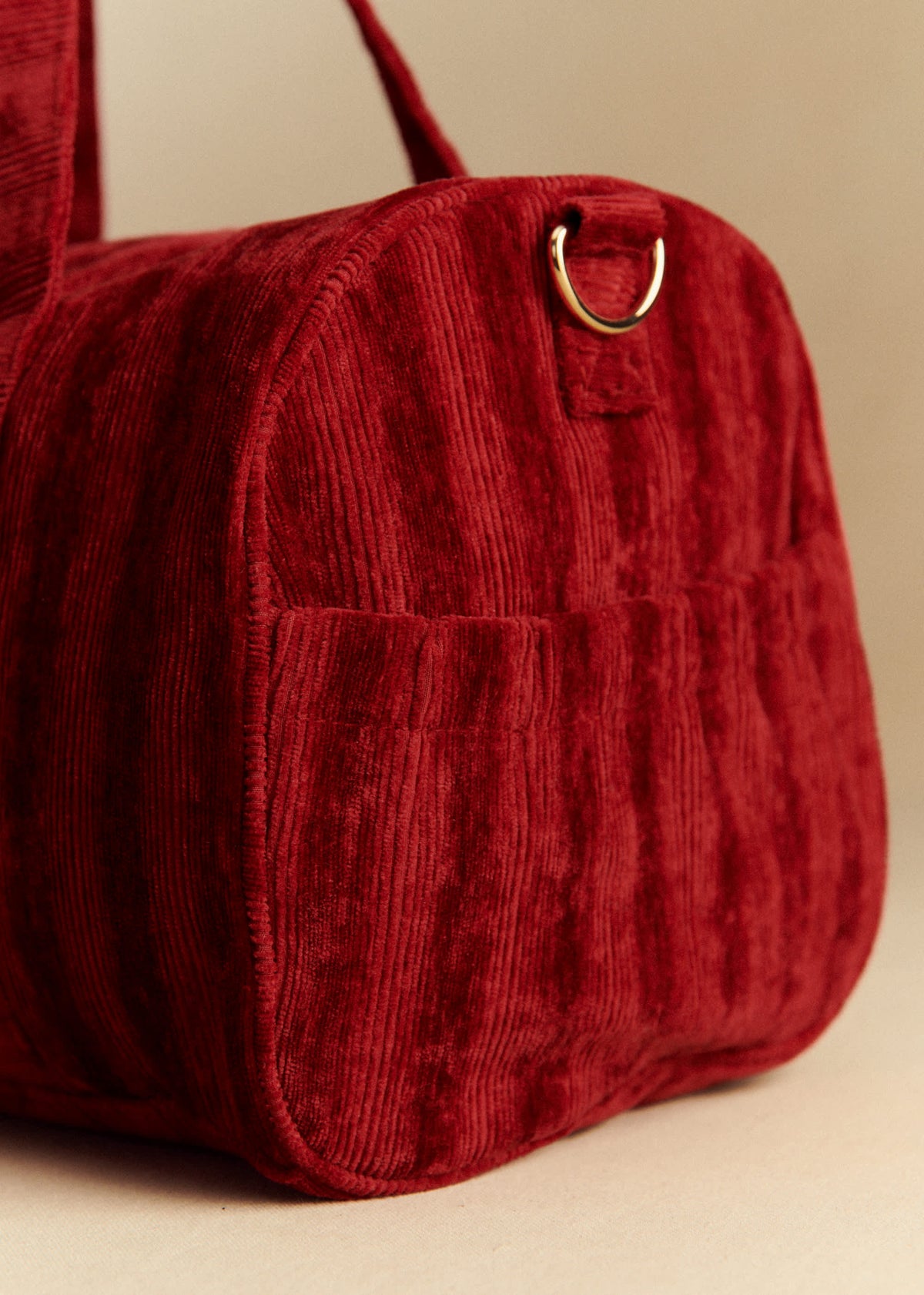 Bowling bag velours milleraie - Rouge
