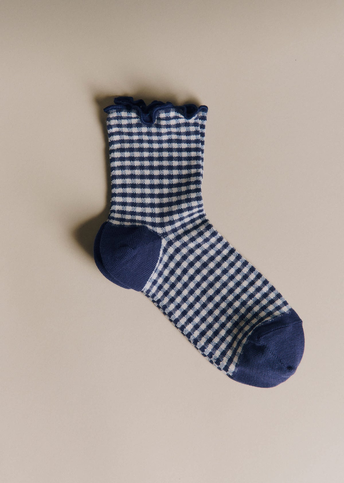 Chaussettes Vichy - Bleu Marine