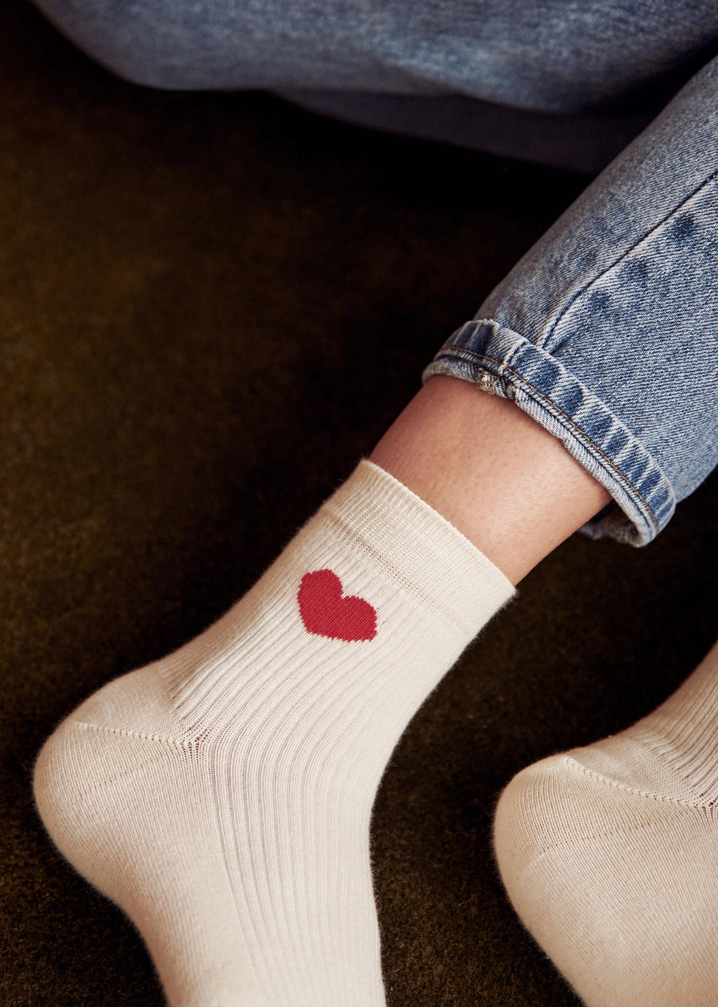 Chaussettes Coeur - Rouge