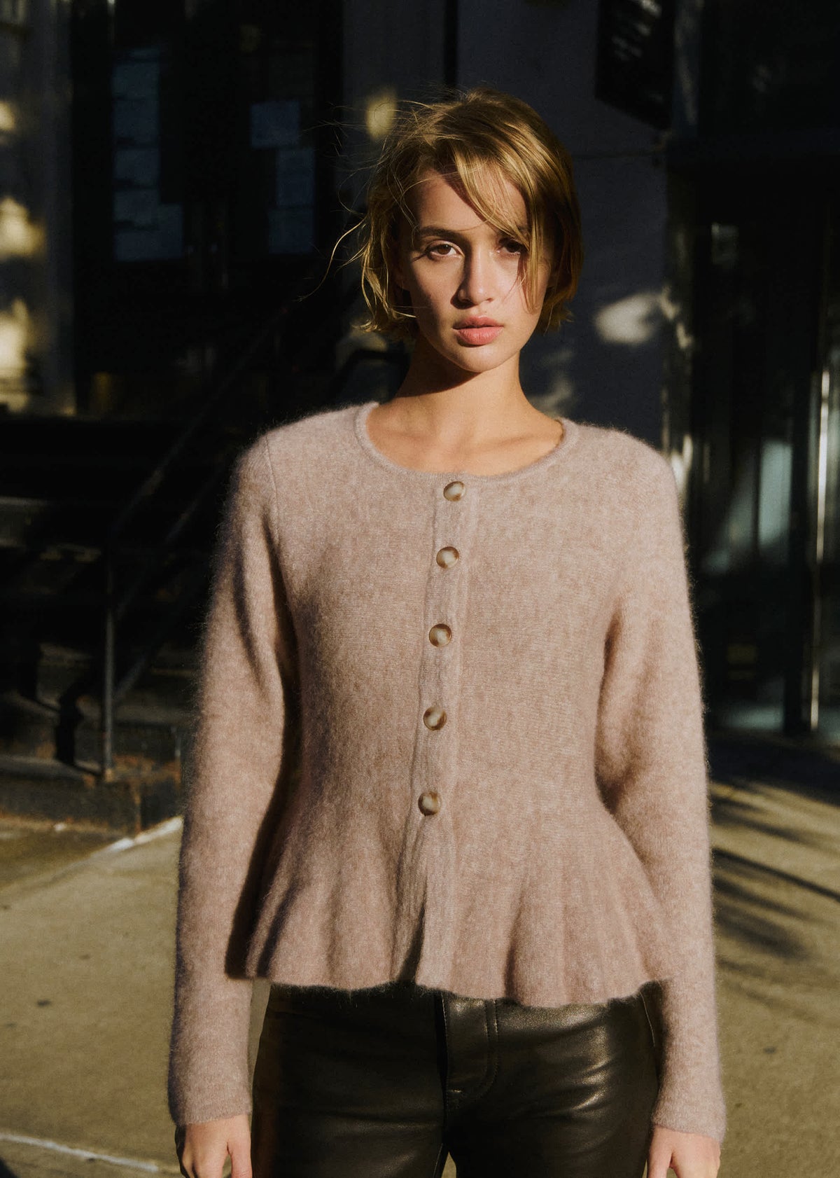 Gilet Karlie - Beige Chiné Clair