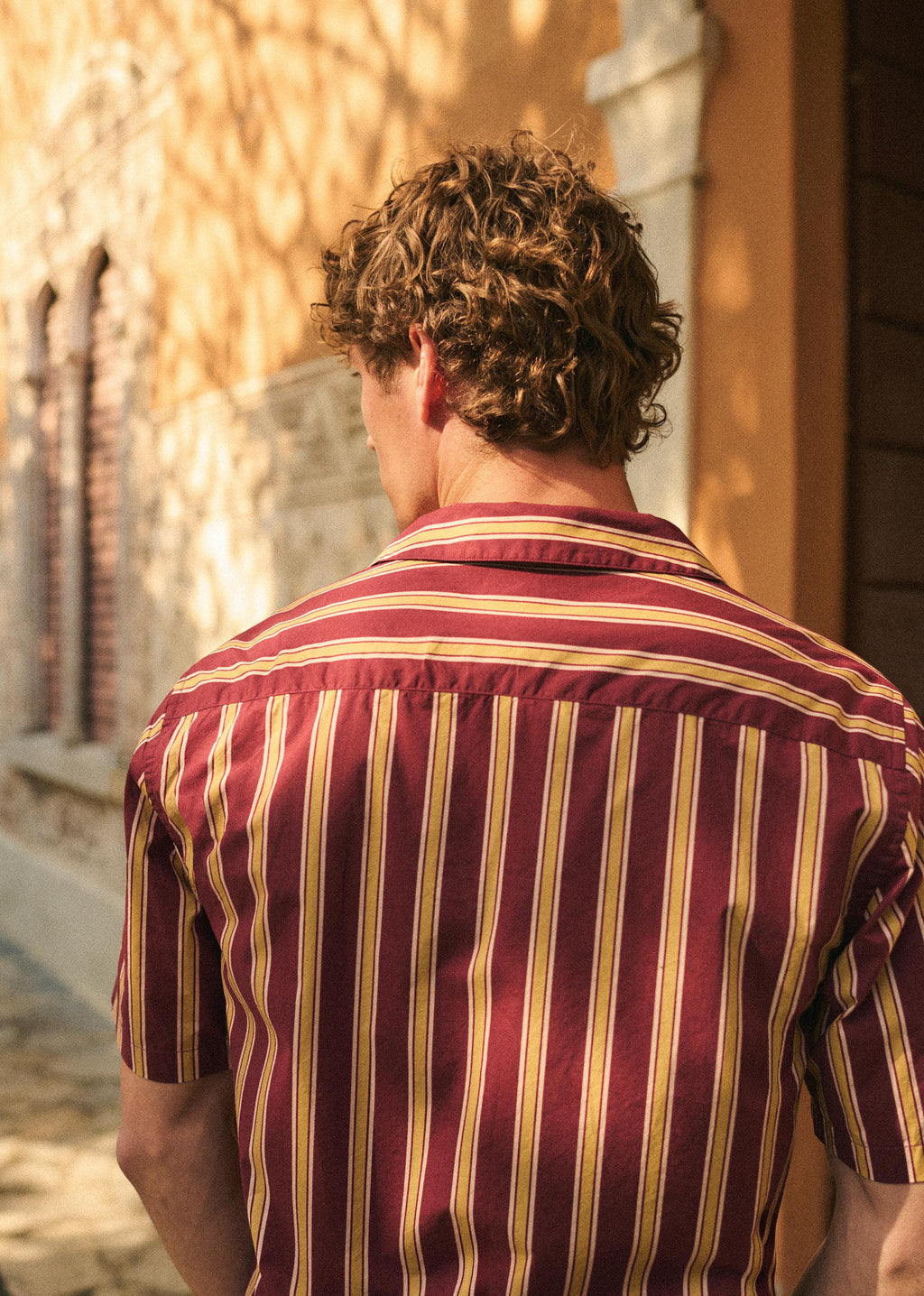 Chemise Holt - Bordeaux Rayures Moutarde