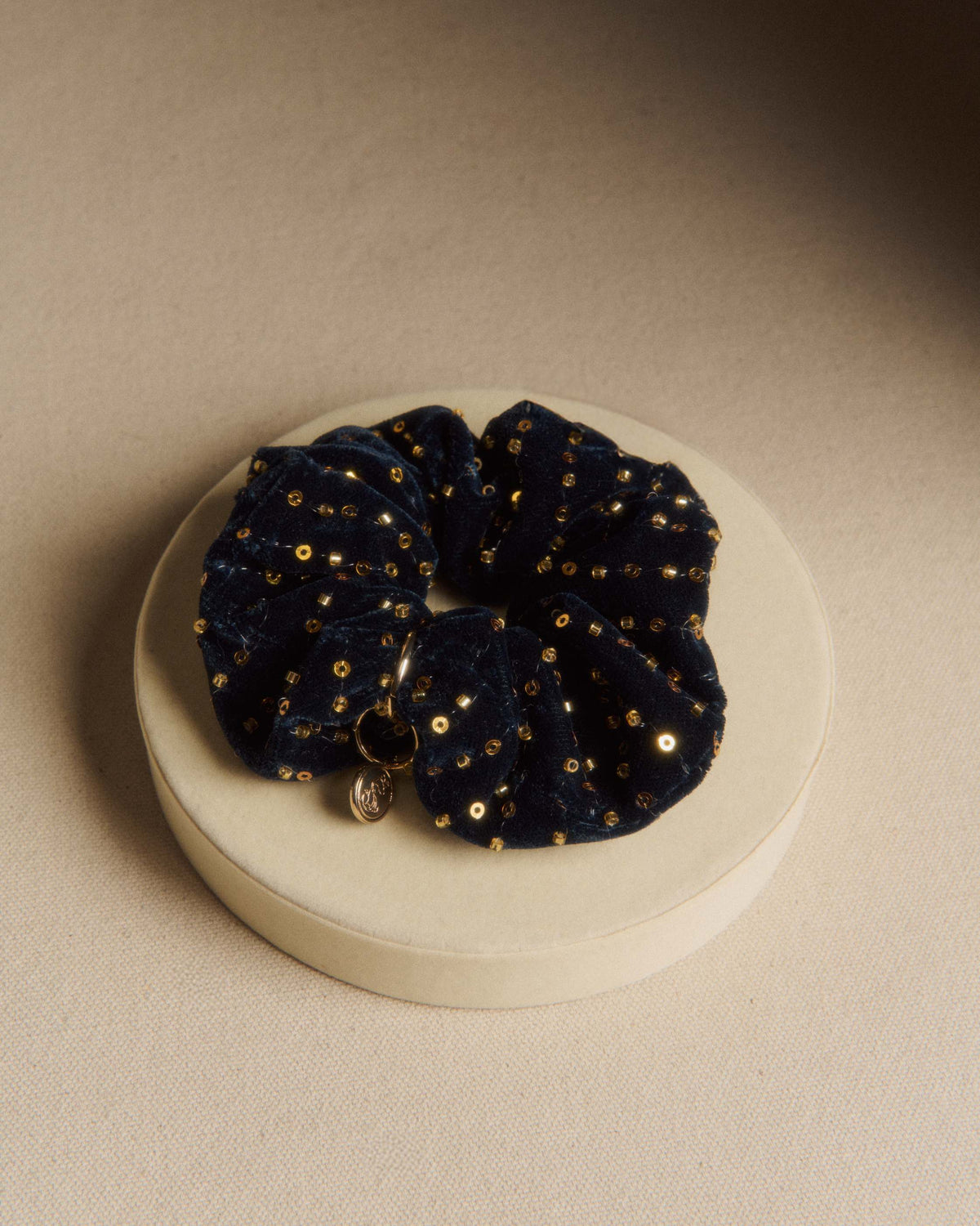 Chouchou sequins - Bleu Nuit