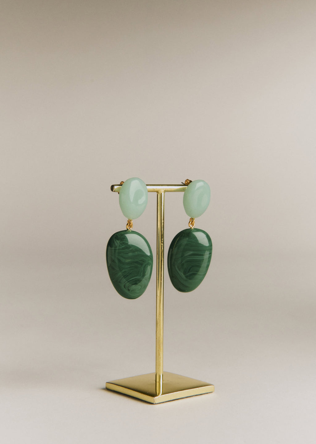 Boucles d'oreilles Carla - Vert Menthe Multi