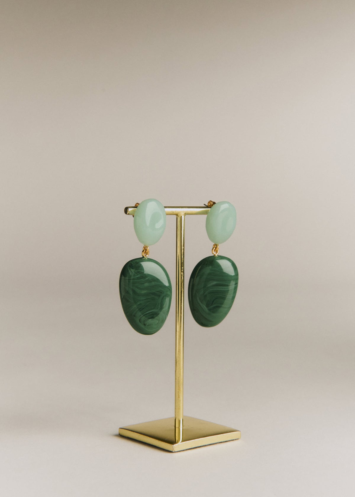 Boucles d'oreilles Carla - Vert Menthe Multi