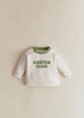 Sweat-Shirt Goûter club - Ecru / Vert
