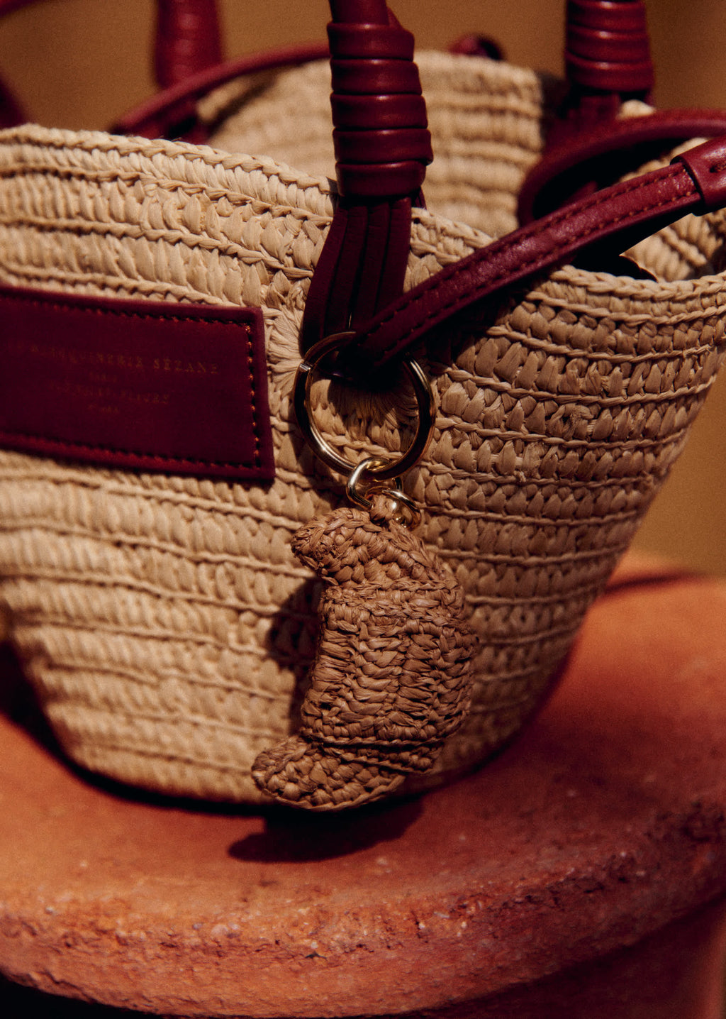 Accessoire de sac Croissant - Raphia Naturel