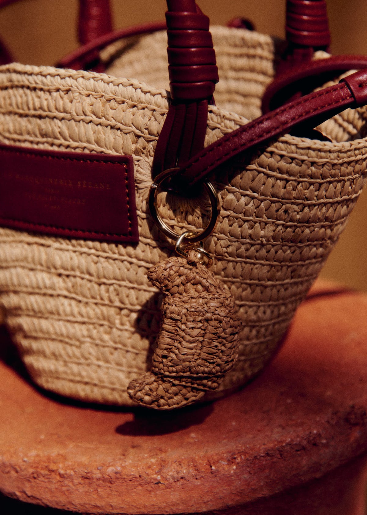 Accessoire de sac Croissant - Raphia Naturel