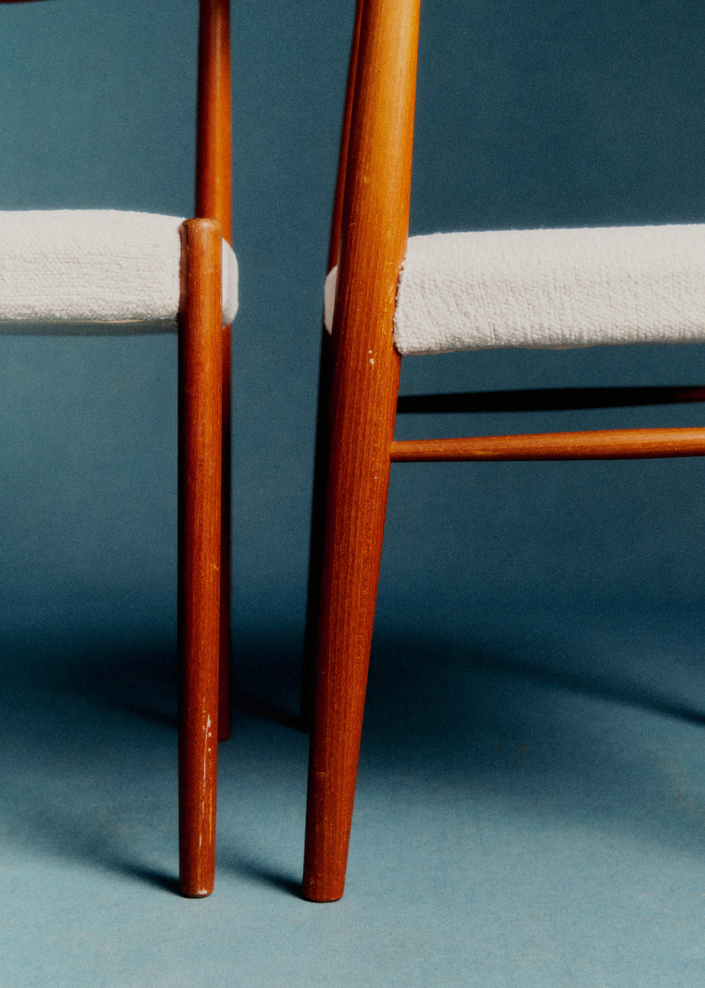 Lot de 4 chaises vintage dossier courbé - Bois