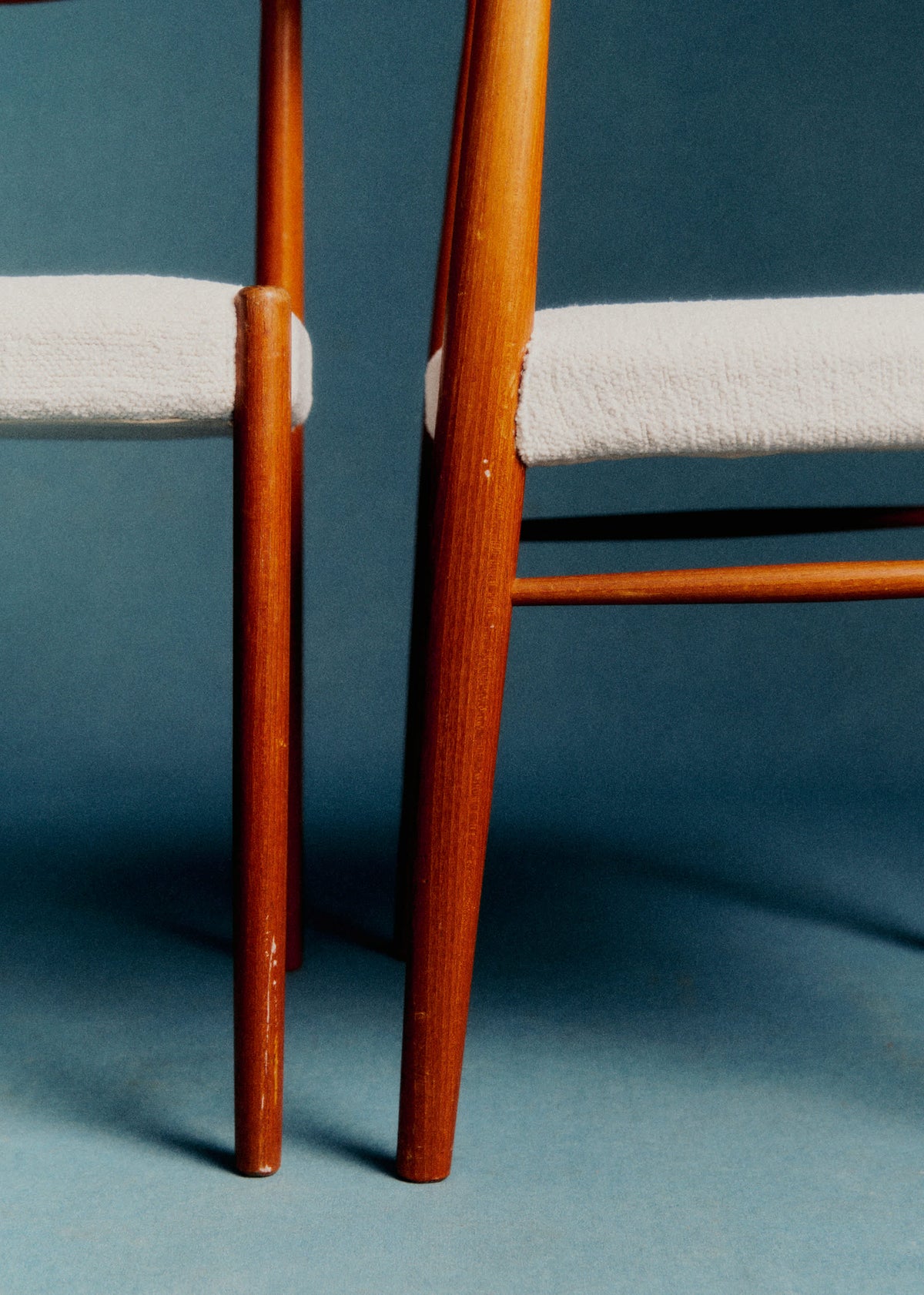 Lot de 4 chaises vintage dossier courbé - Bois
