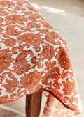 Nappe Imprimée - Fleurs de Positano - Terre de Sienne