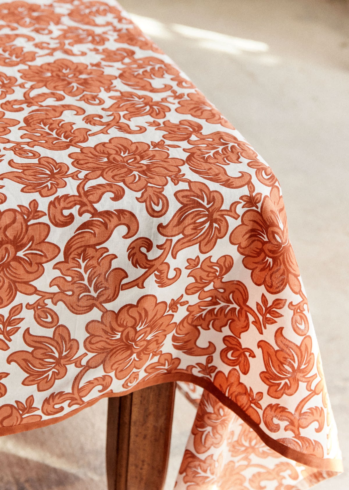 Nappe Imprimée - Fleurs de Positano - Terre de Sienne