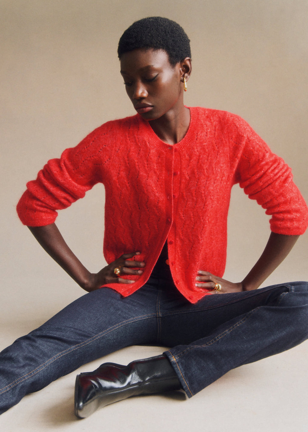 Gilet Hilona - Rouge