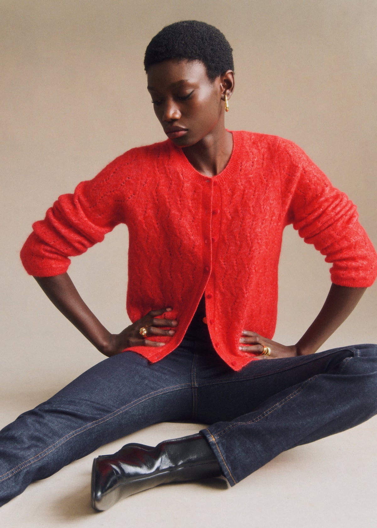Gilet Hilona - Rouge