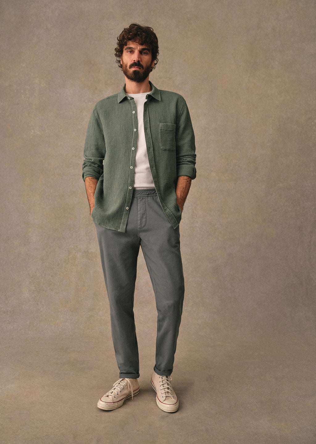 Chemise Lars Gaufrée - Vert Sauge