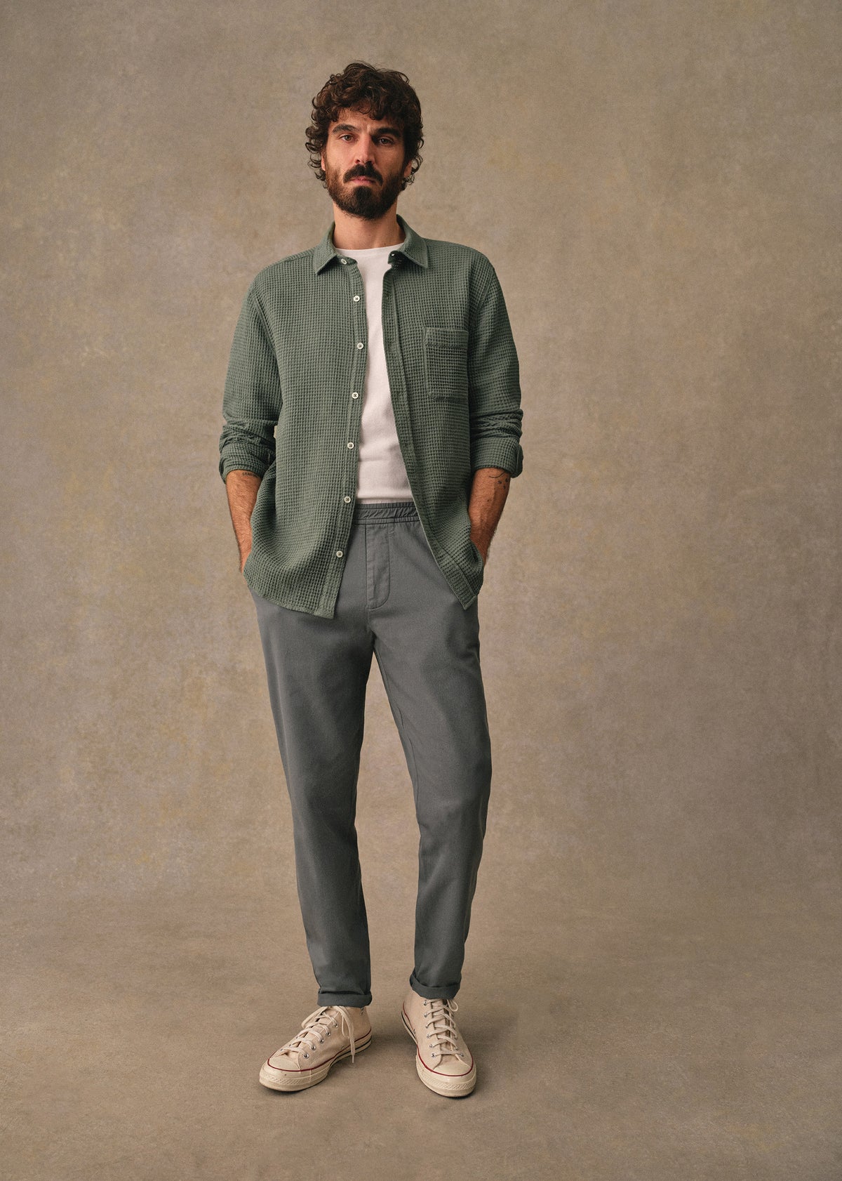 Chemise Lars Gaufrée - Vert Sauge