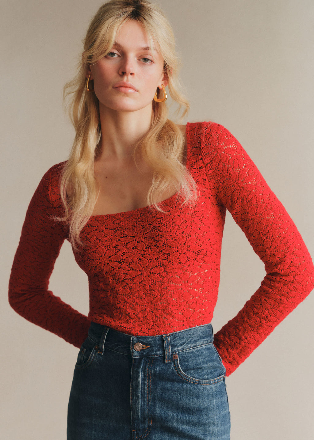 Blouse Perrine - Dentelle Rouge