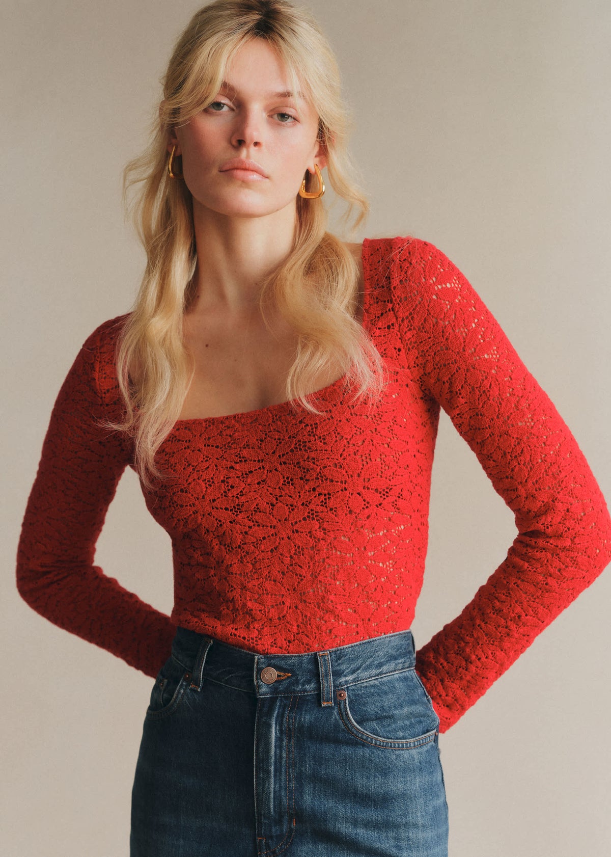 Blouse Perrine - Dentelle Rouge
