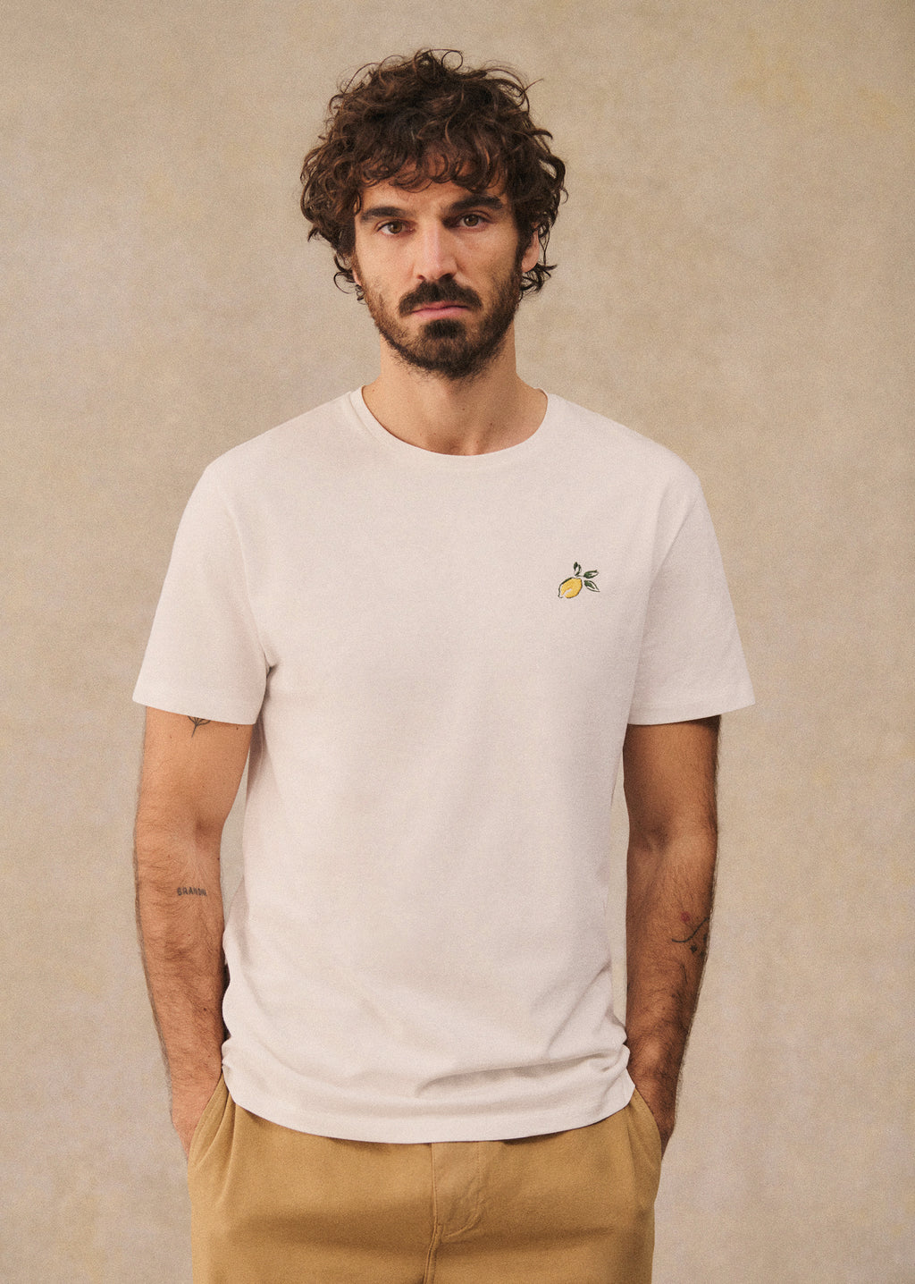 T-Shirt Citron - Blanc/Jaune