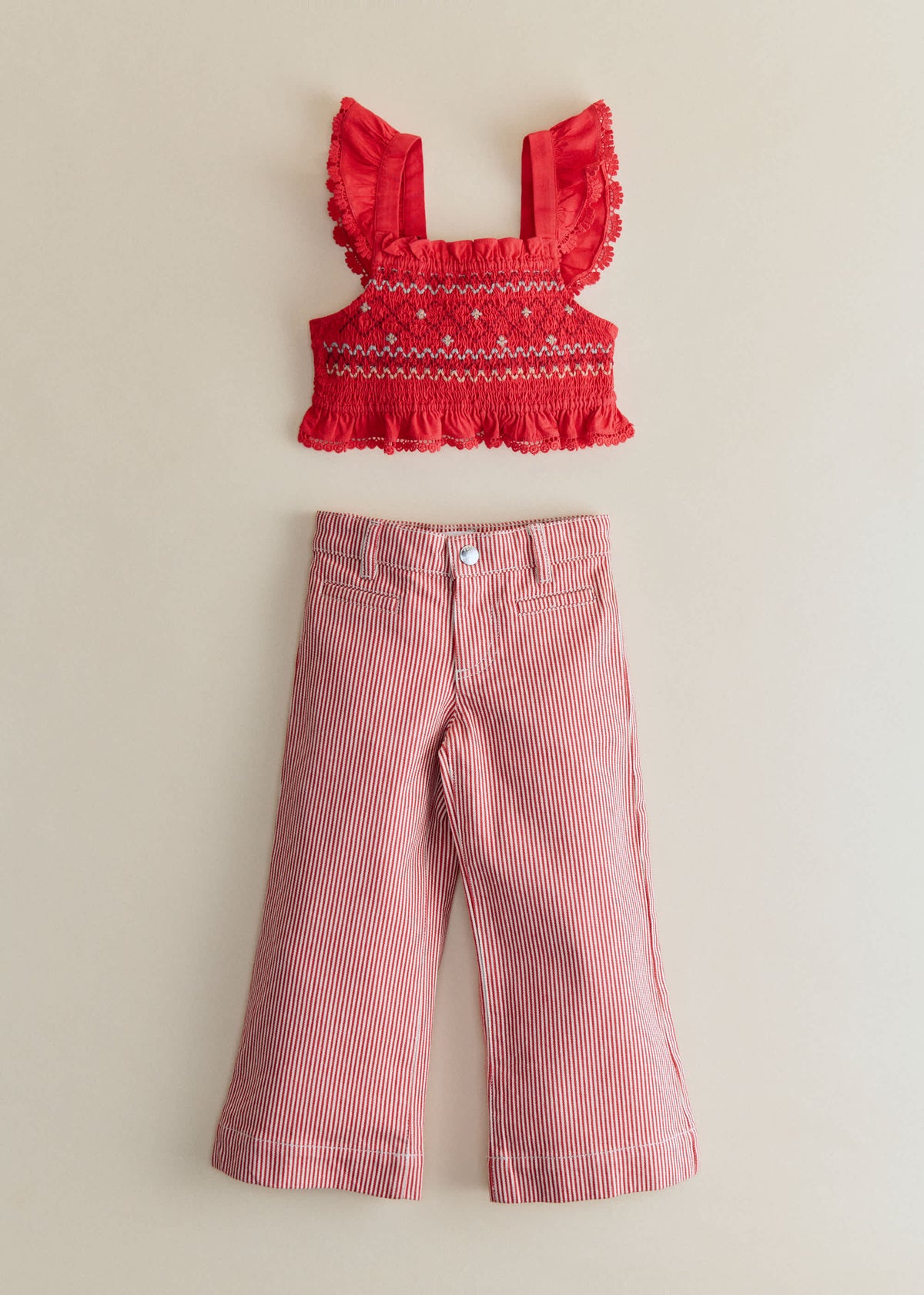 Pantalon Anton - Rouge Rayé