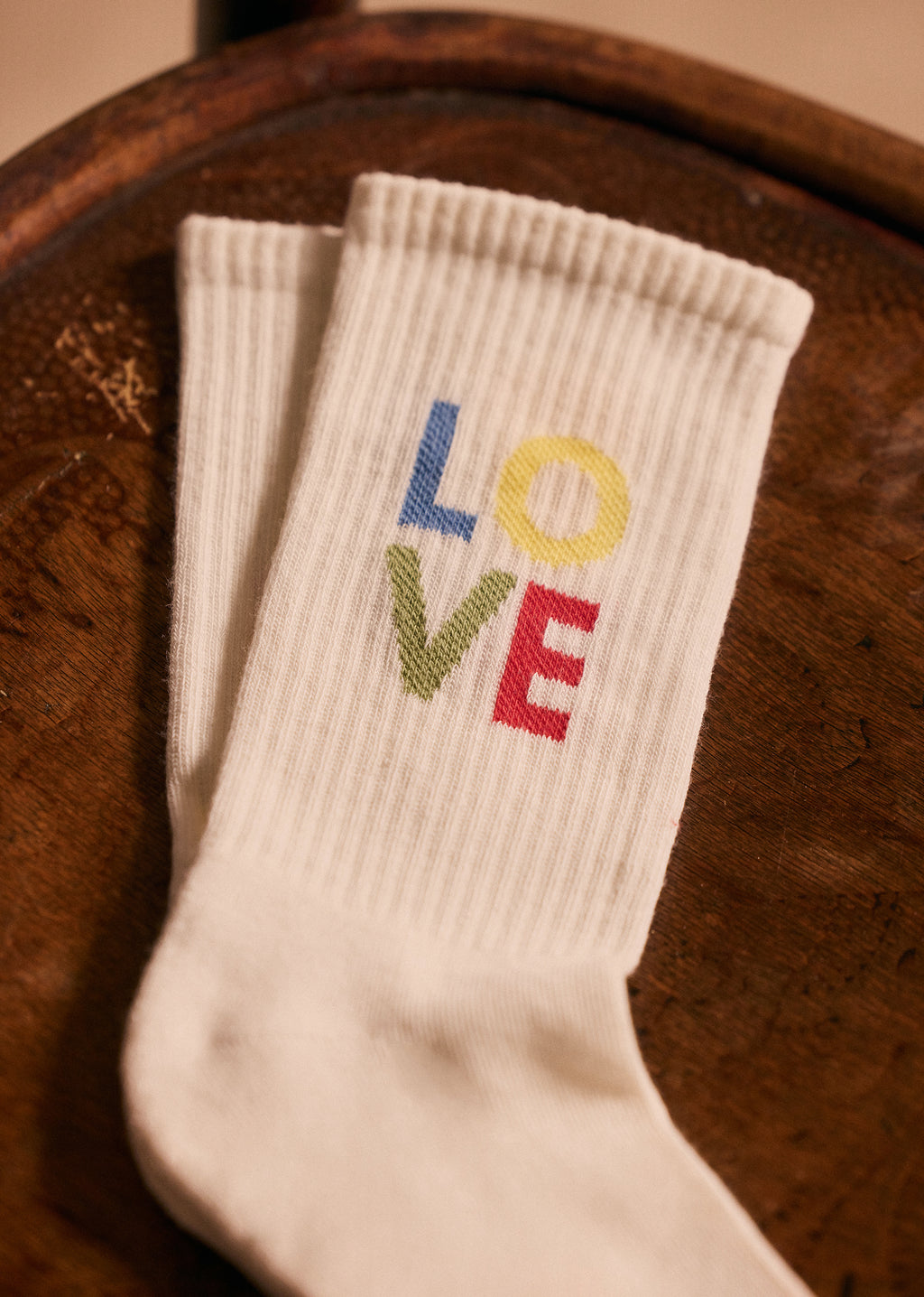 Chaussettes Love - Écru