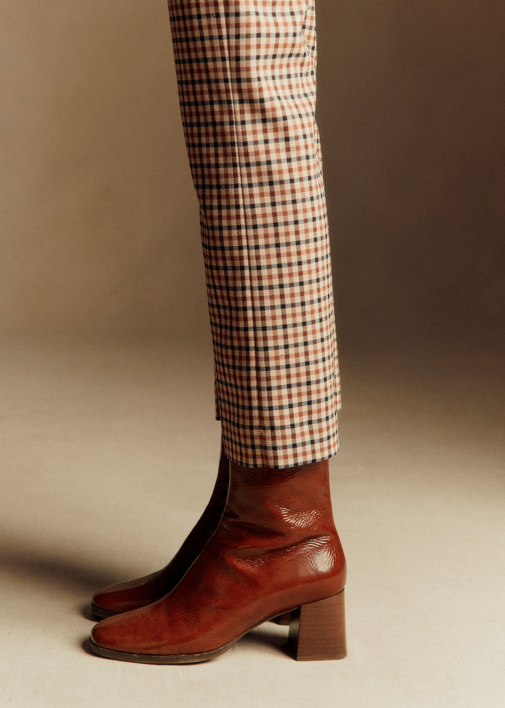 Bottines Axelle - Camel Vernis
