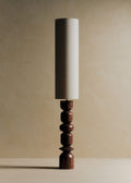 Lampadaire Romie Objetti - Noyer - Abat-jour Grand Modèle Romie