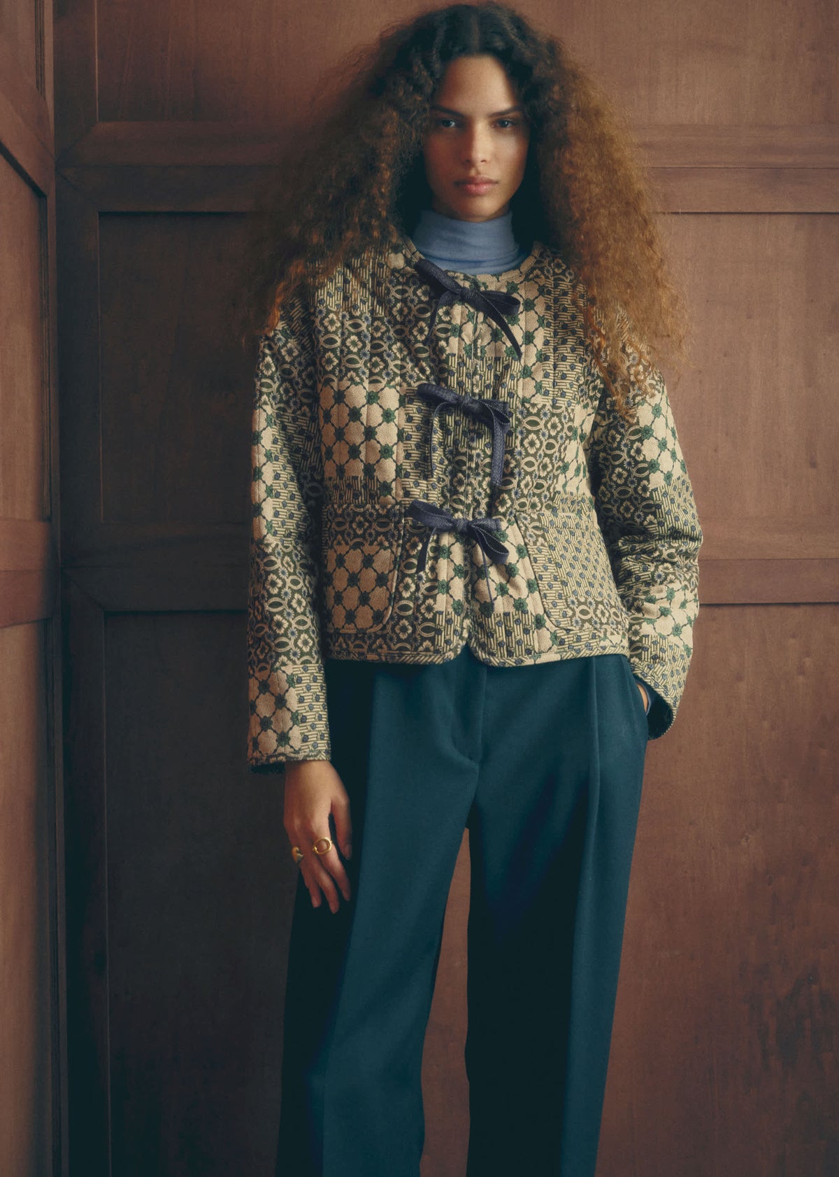 Veste SARIA - Sézane x Antoinette Poisson - Imprimé Patchwork Dominote