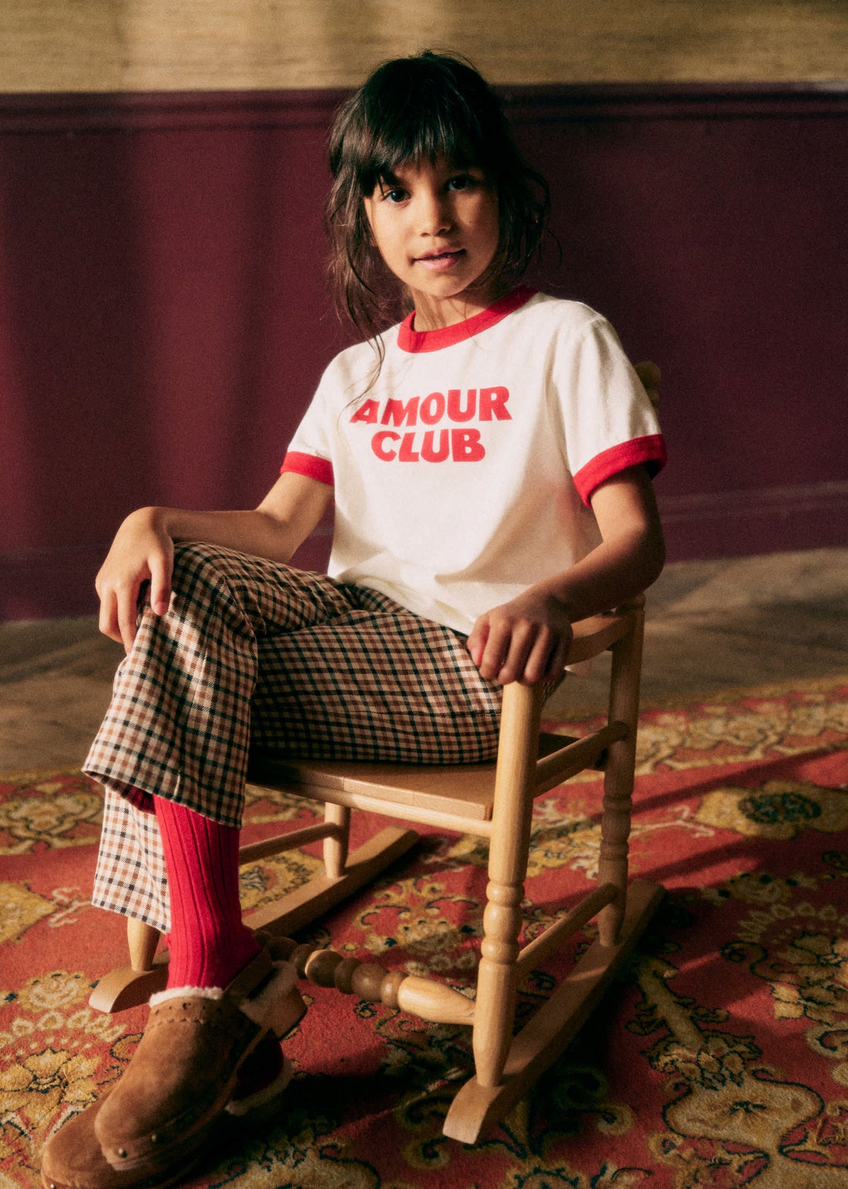 T-Shirt Amour club - Ecru / Rouge