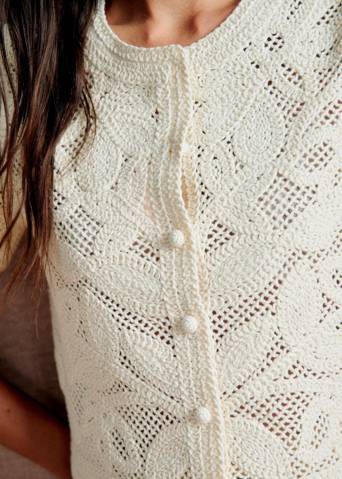Chemise Norissa - Guipure Unie Ecru
