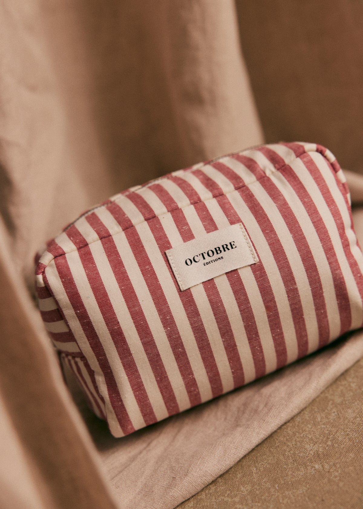 Trousse de toilette Twyman - Rouge / Écru