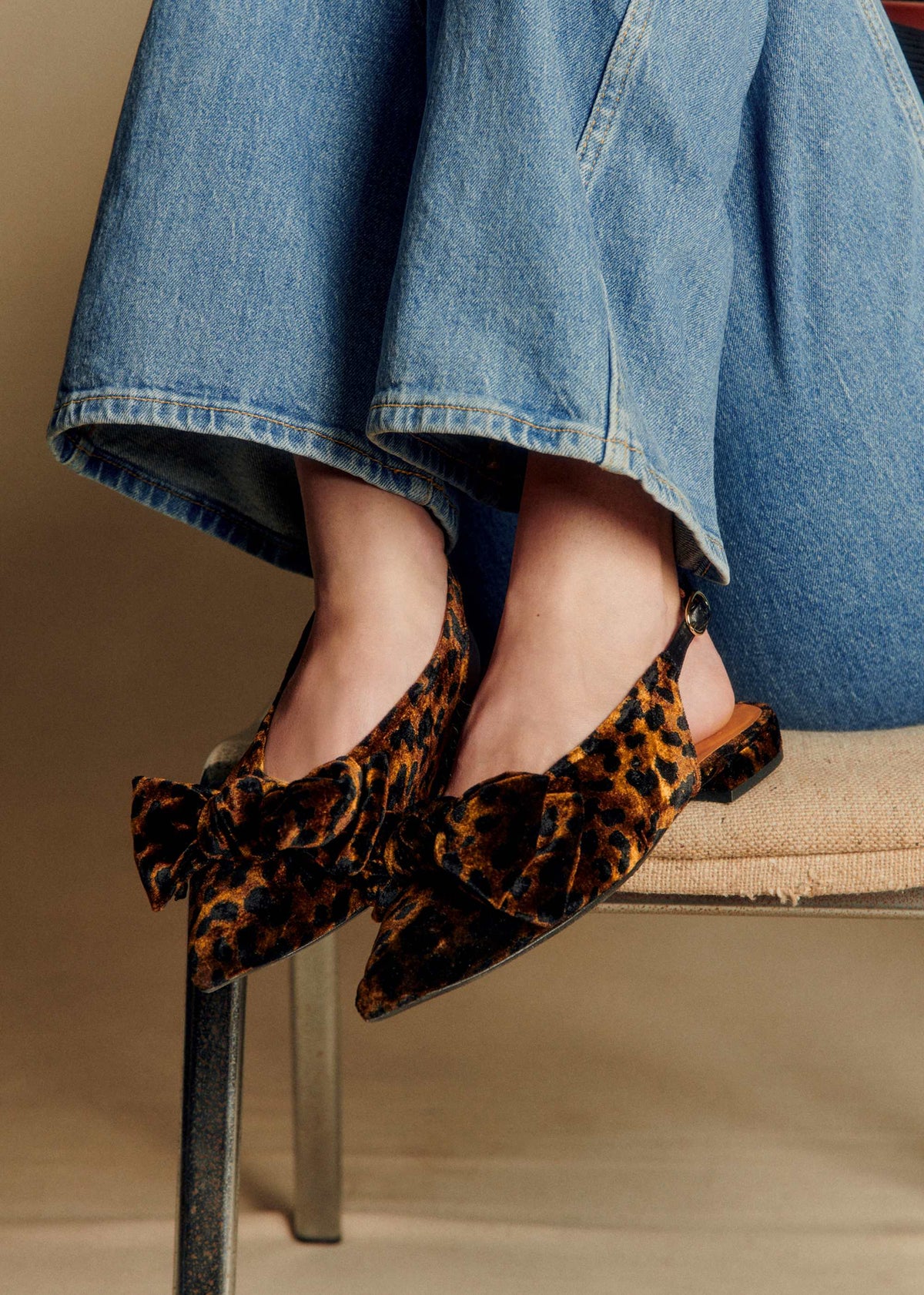 Ballerines Low Stefania - Léopard Velours