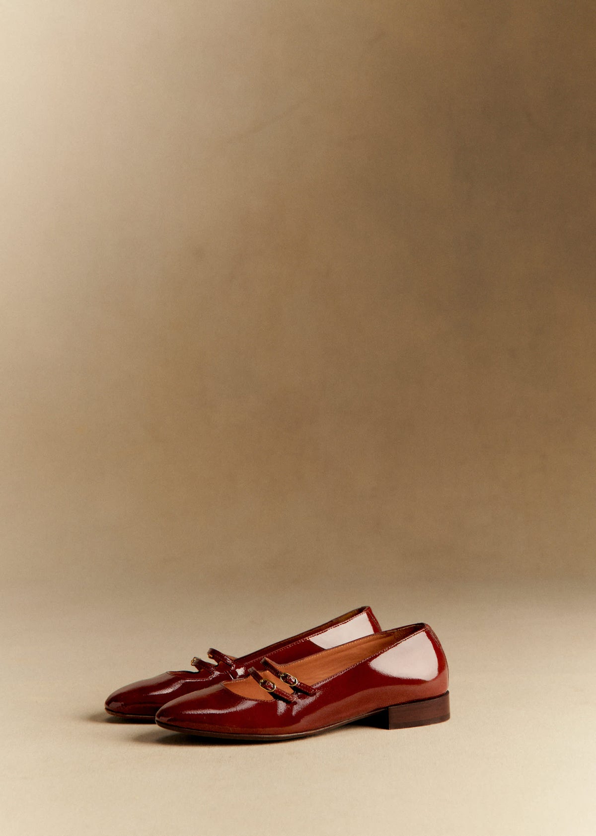 Ballerines Low Ninon - Acajou Vernis