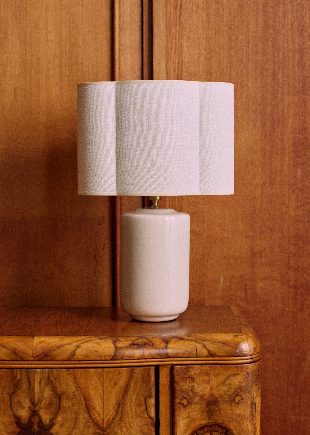Lampe Mezzo - Crème - Abat-jour Boléro - Jute Écru