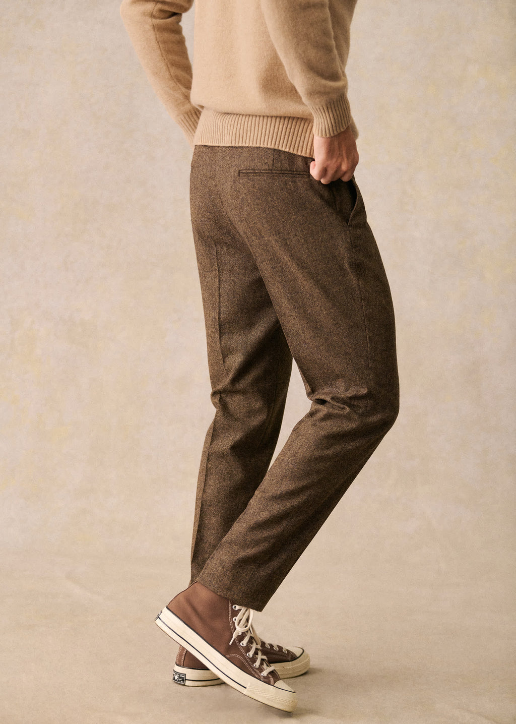 Pantalon Carl - Tweed Marron