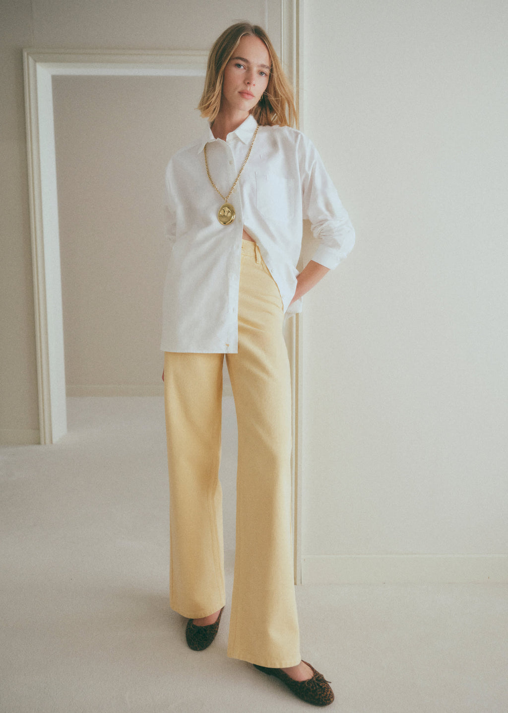 Pantalon Le Wide Leg - Paille