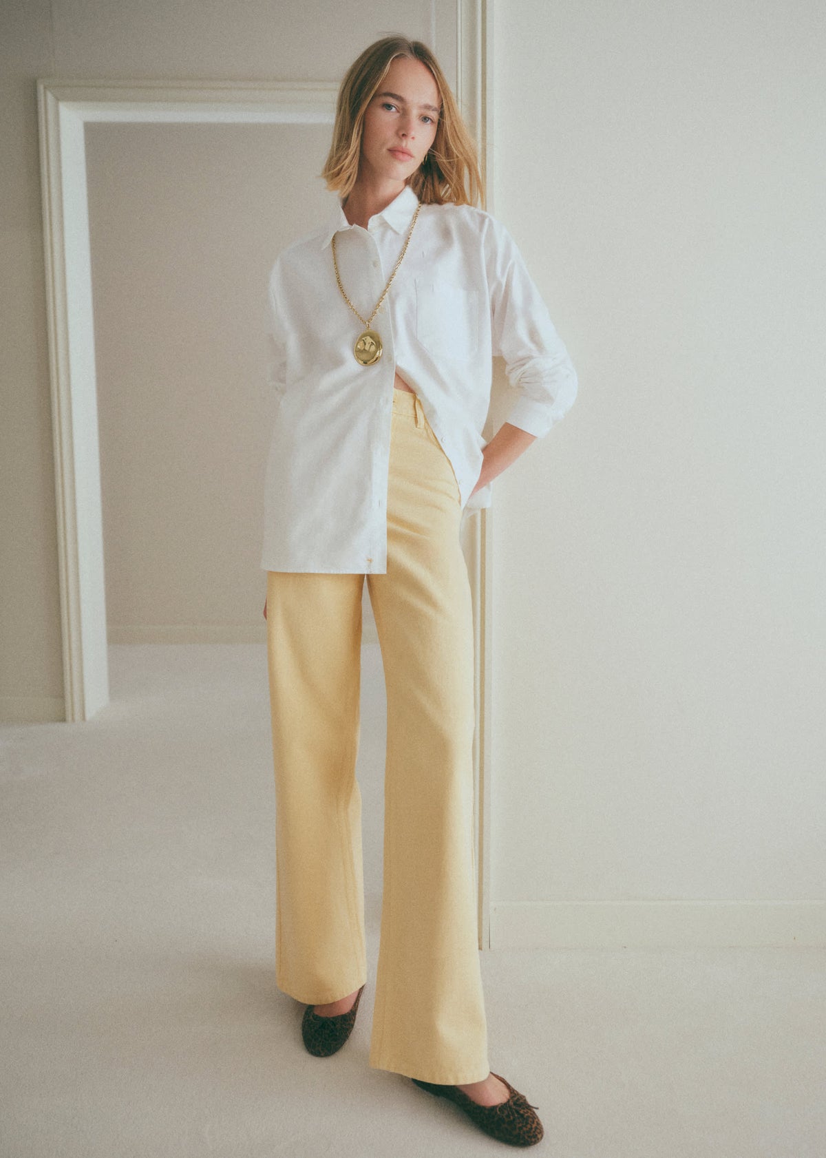 Pantalon Le Wide Leg - Paille
