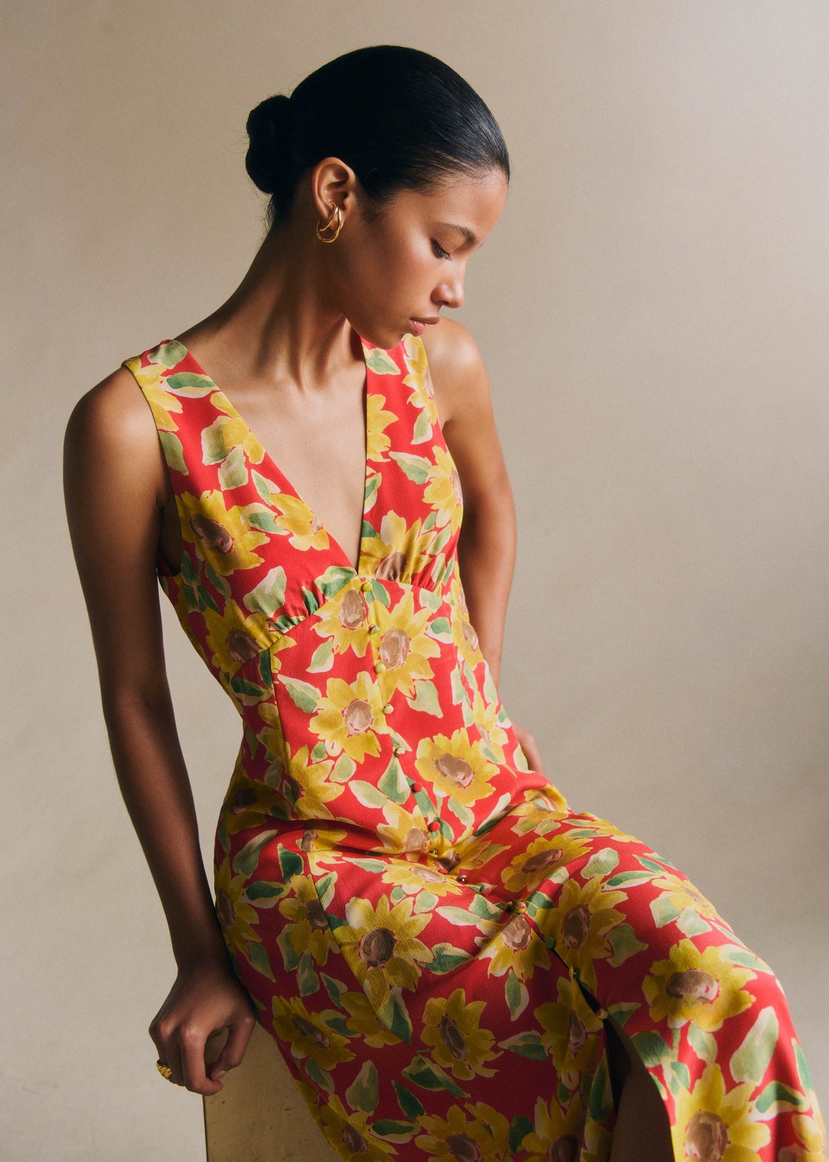 Robe SALYA - Imprimé Tournesol