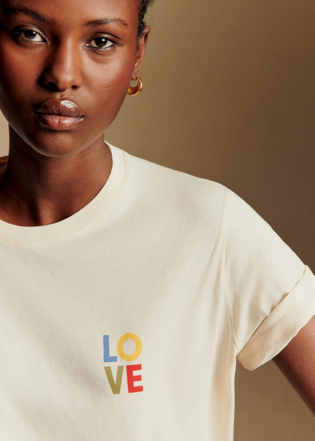 T-Shirt Love - Sézane x Gustave Roussy - Ficelle / Multicolore
